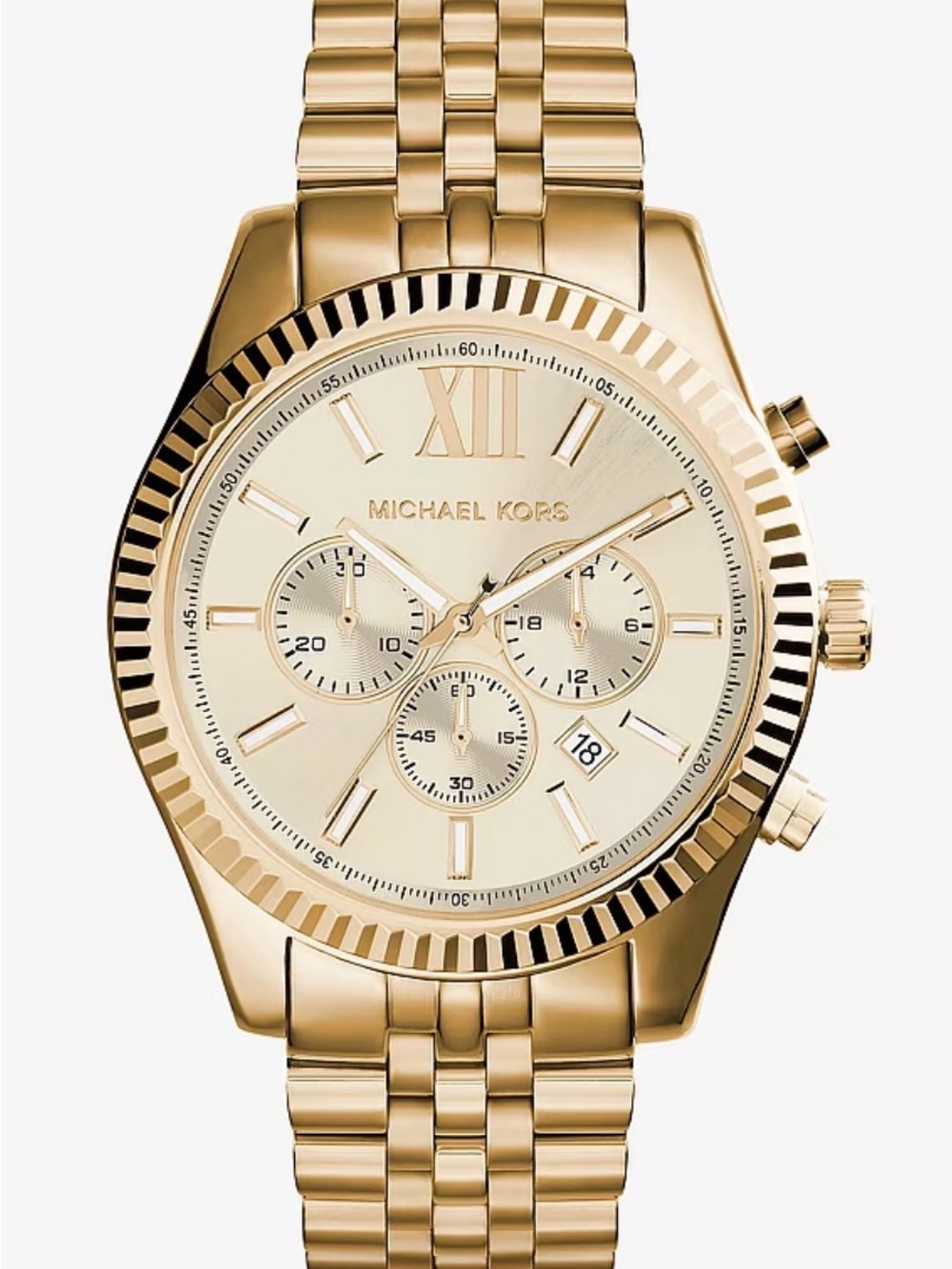 Michael Kors Gold-Tone mens Chronograph Bracelet Watch